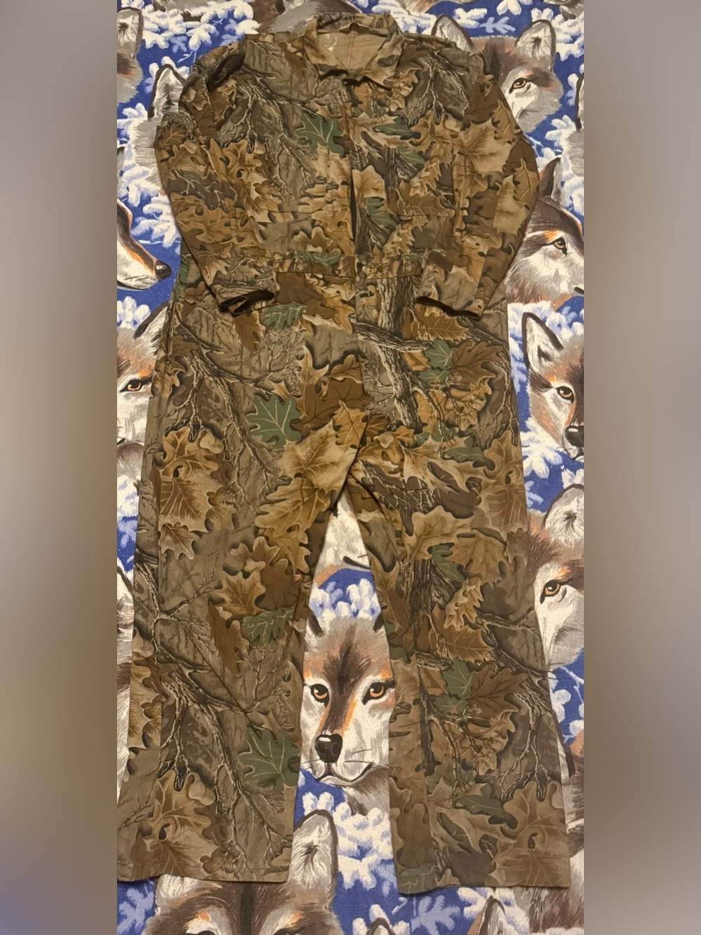 Camo Leaf Jumpsuit - Brown Green